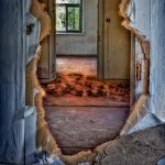 Door affected with mould